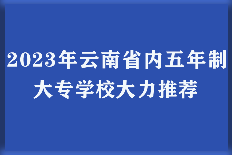2023年云南省内五年制大专学校大力推荐